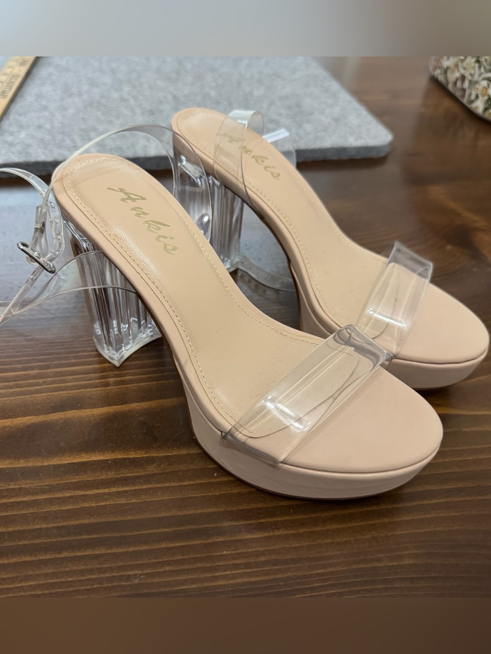Chunky platform block heels